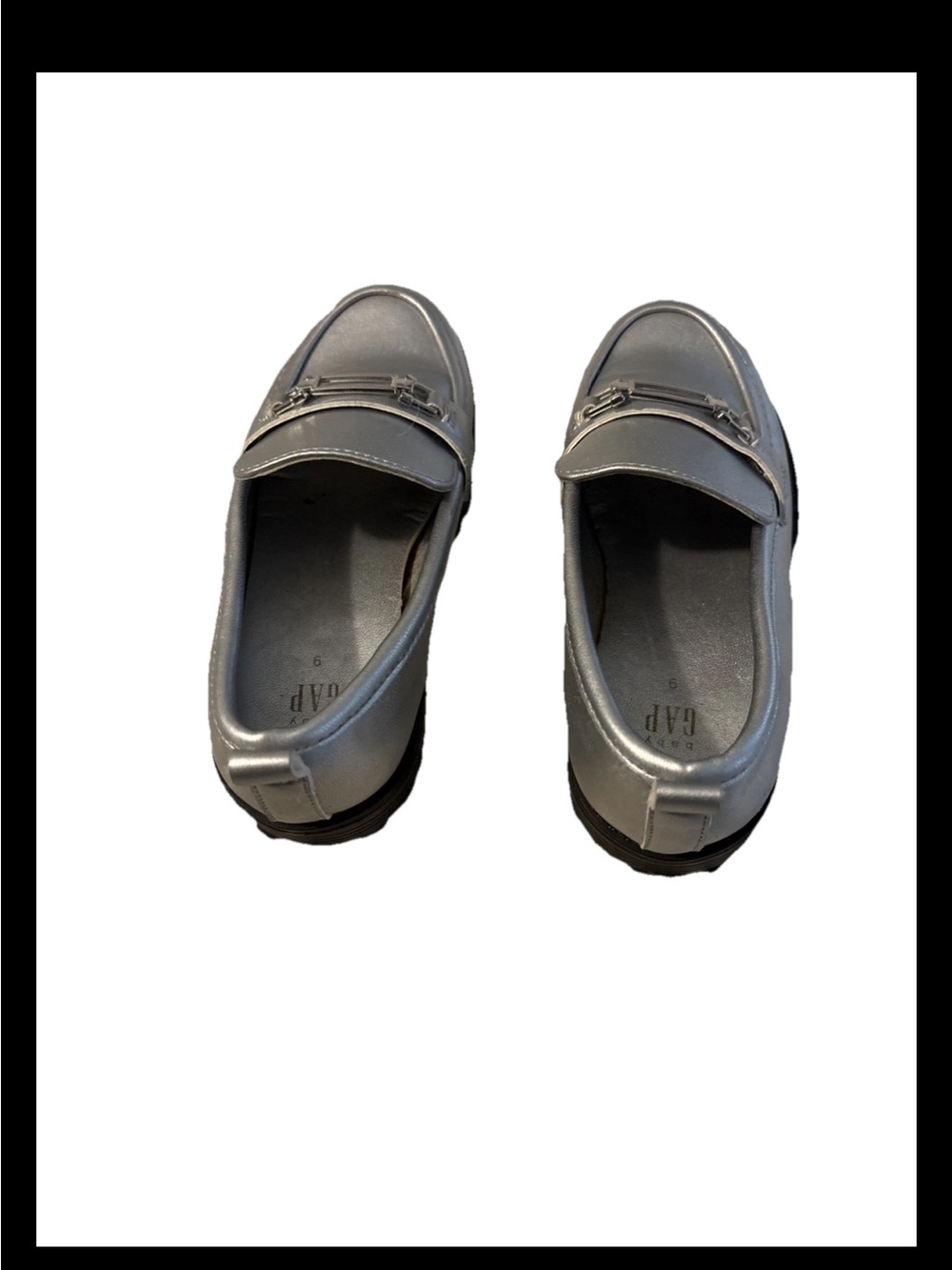 GAP Metallic Silver Loafers